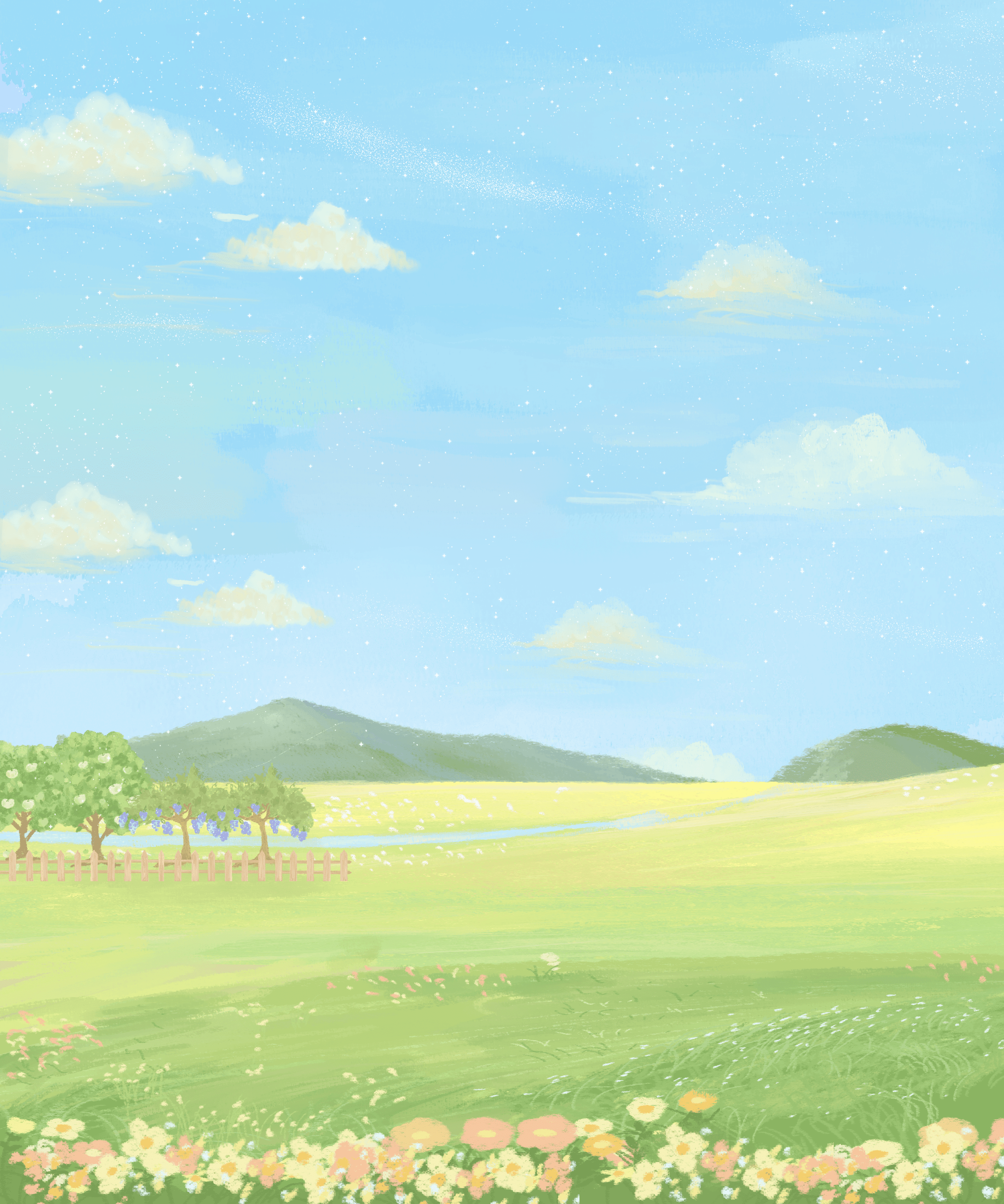 Hill Pastel Purple Background